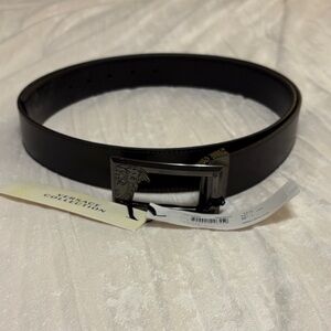 Versace Black Leather Belt